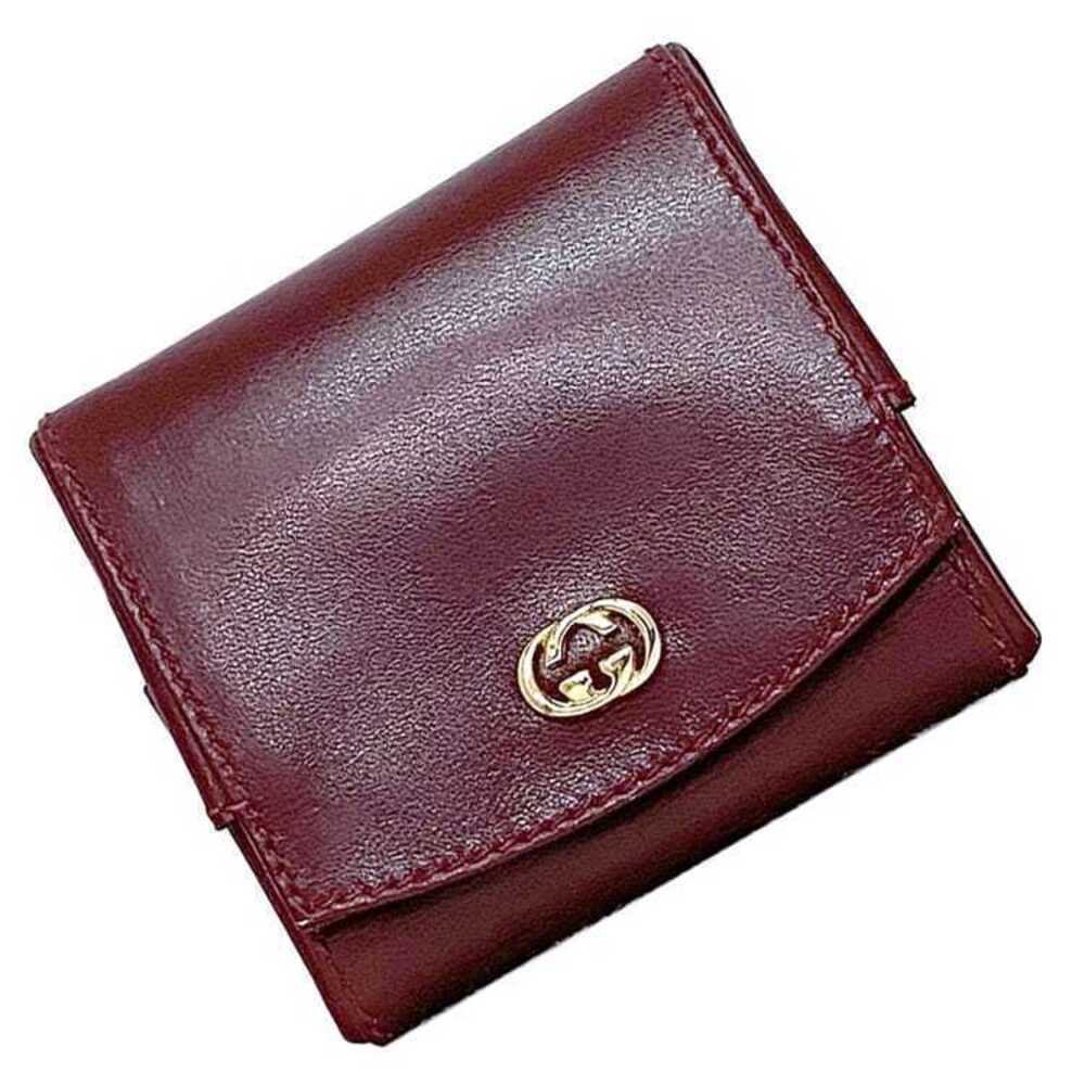 Gucci Coin Wallet Interlocking Hysteria Purse Leather GG Snap Bordeaux Purple